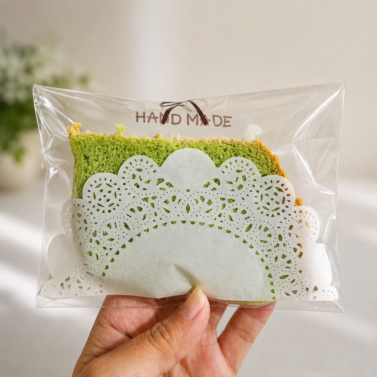 Bolu chiffon pandan keju packaging 2