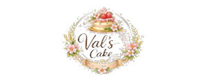 Logo Val's Cake toko kue homemade premium